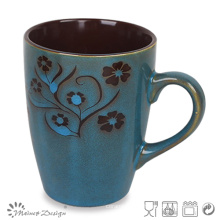 Blaue reaktive Glasur-Kaffeetasse